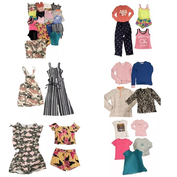 Lot Of 19 Pc Girls Summer Winter Clothes Sz 10-12